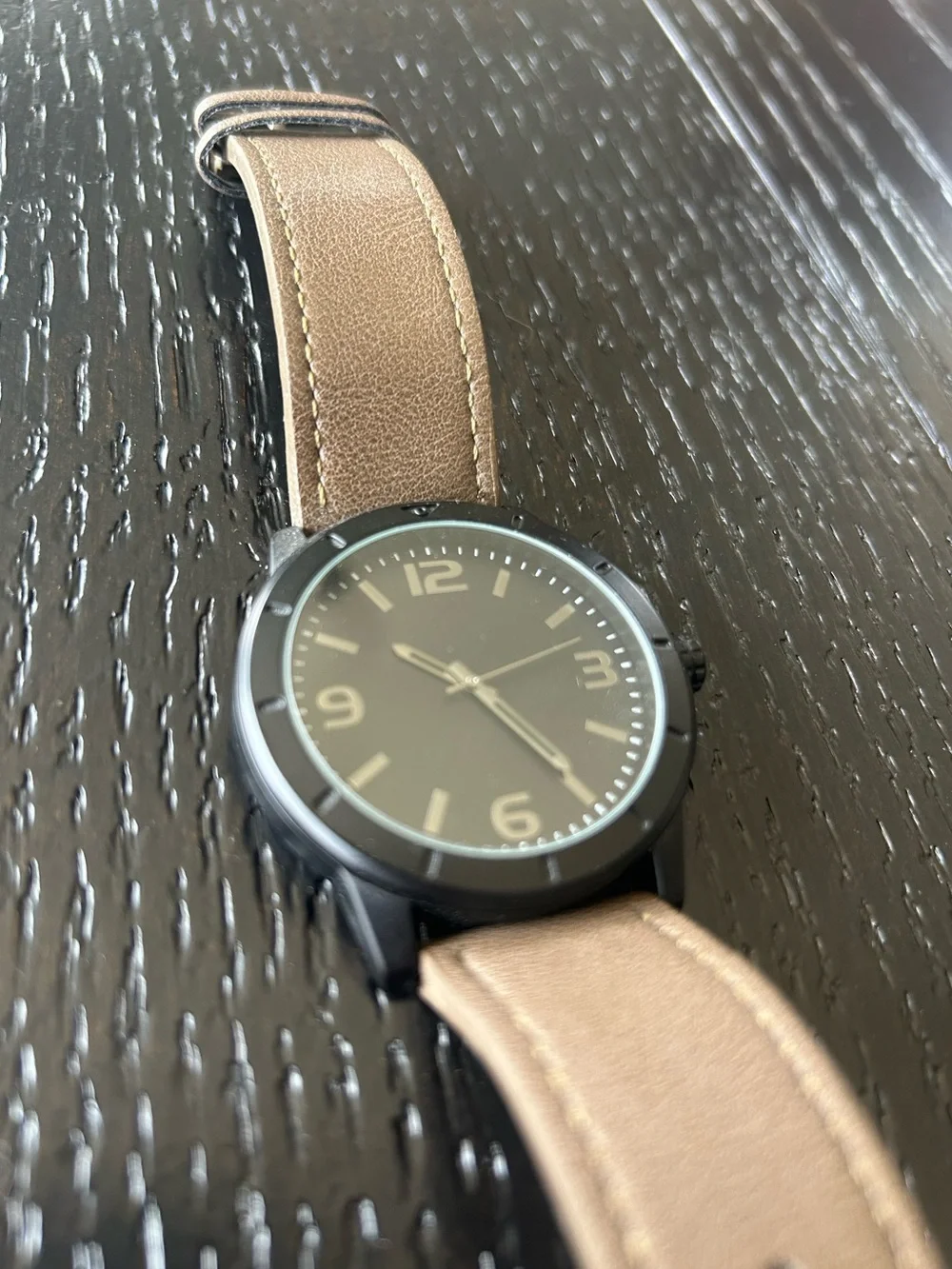 Watch with Leather Strap